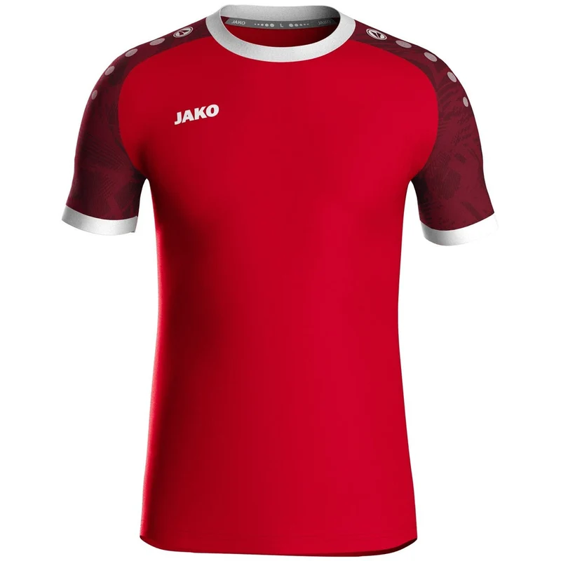 JAKO Trikot Iconic KA - sportrot/weinrot