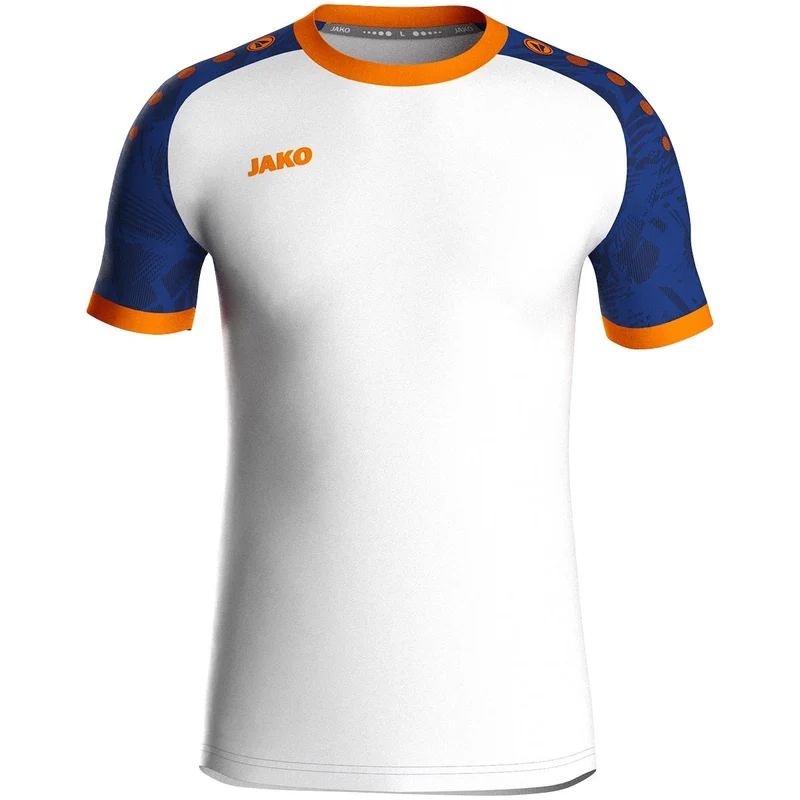 JAKO Trikot Iconic KA - weiß/sportroyal/neonorange