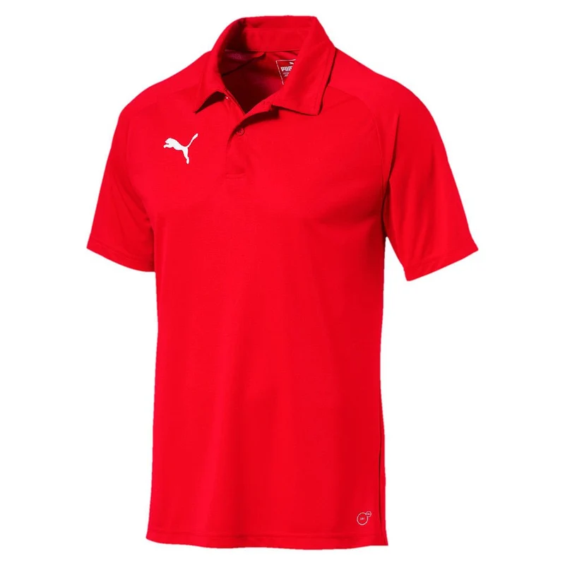 Puma Fußball Liga Sideline Polo-Shirt Fußballshirt Herren rot