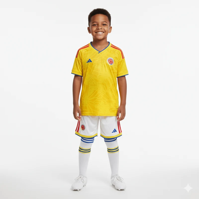 Kinder-Set Kolumbien Heimtrikot 26/27 Trikot und Shorts