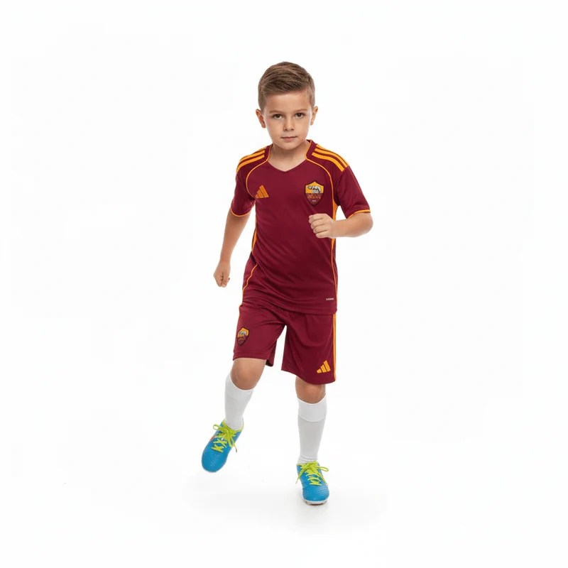 AS Roma Kinder Heimset 25/26 Trikot und Shorts