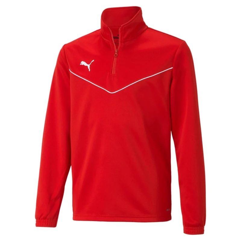 Puma teamRISE 1/4 Zip Top Kinder rot weiß