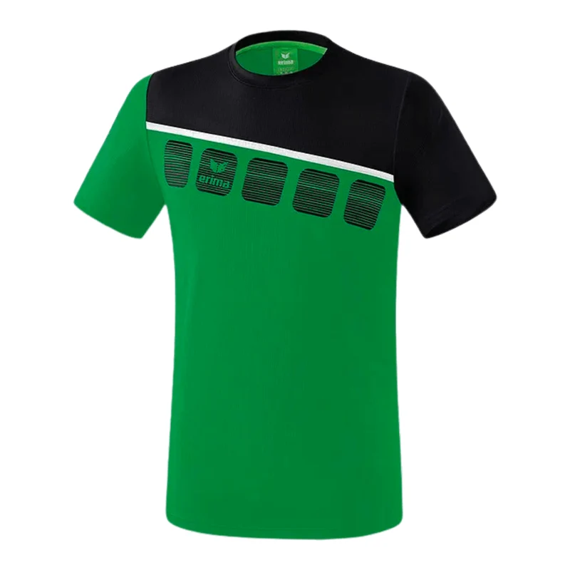 Erima CLASSIC 5-C T-Shirt - smaragd/schwarz/weiß