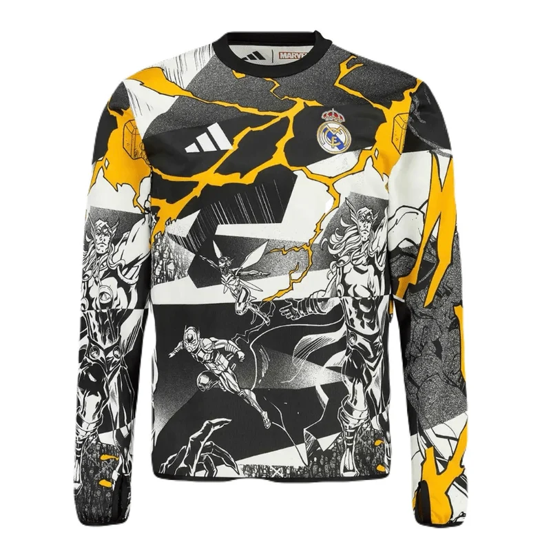 Real Madrid Langarm Sonderedition Marvel 25/26 Herren Fan-Version
