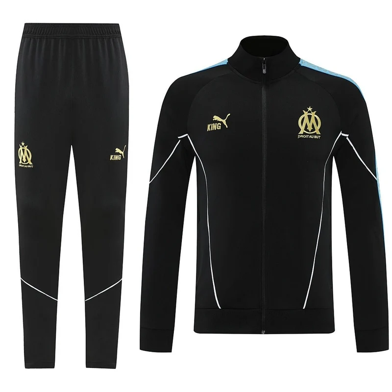 Olympique de Marseille Trainingsanzug 25/26 Jacke und Hose Schwarz