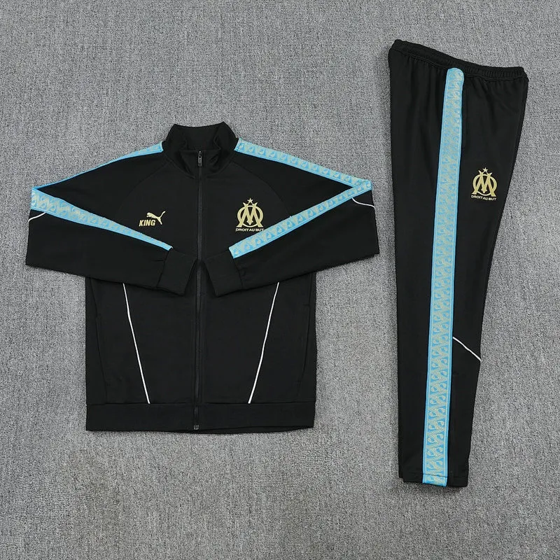 Olympique de Marseille Trainingsanzug 25/26 Jacke und Hose Schwarz