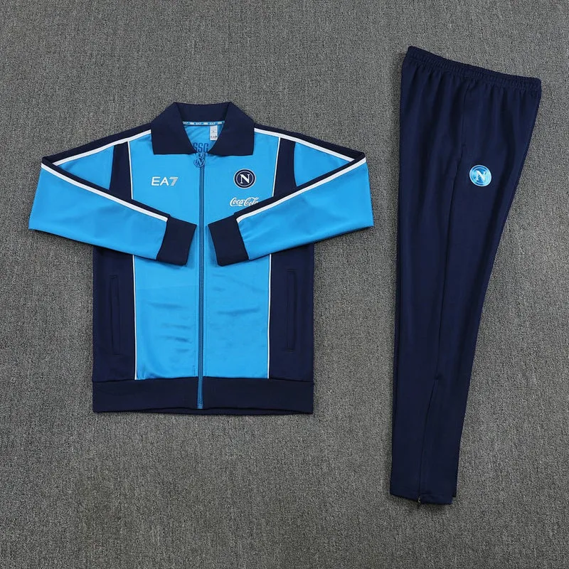 SSC Napoli Trainingsanzug 25/26 Jacke und Hose Herren Blau