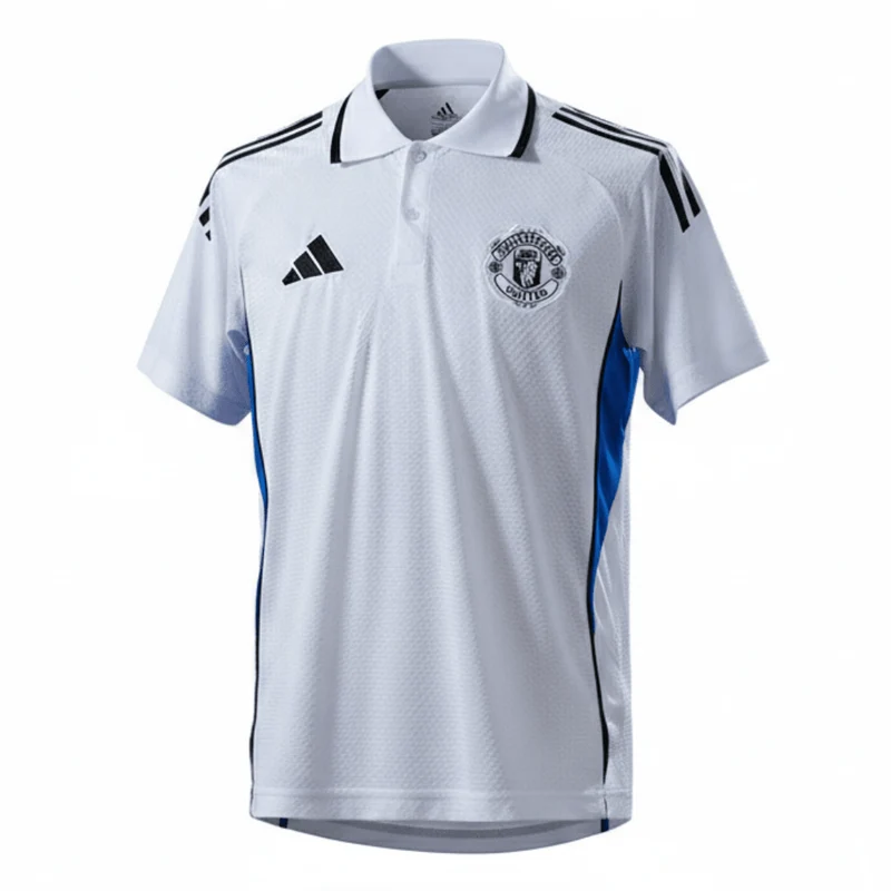 Manchester United Polohemd 25/26 Fan-version Herren Weiß