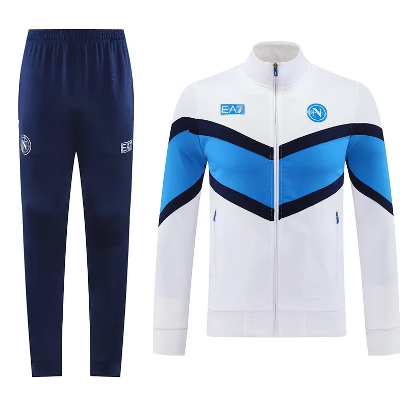 Napoli Trainingsanzug 25/26 Jacke Weiß und Hose Blau Herren