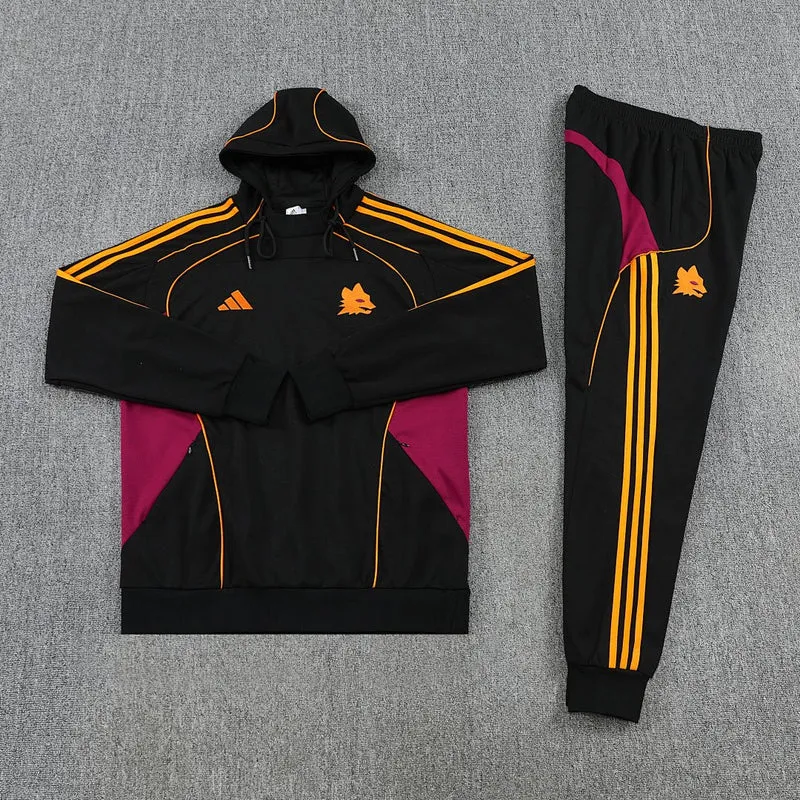 Roma Trainingsanzug 2025/26 Jacke und Hose Herren Schwarz