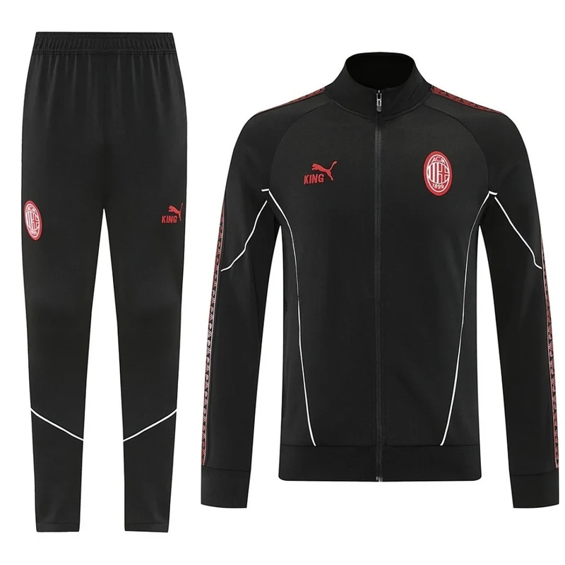 AC Milan Trainingsanzug 25/26 Jacke und Hose Herren Schwarz