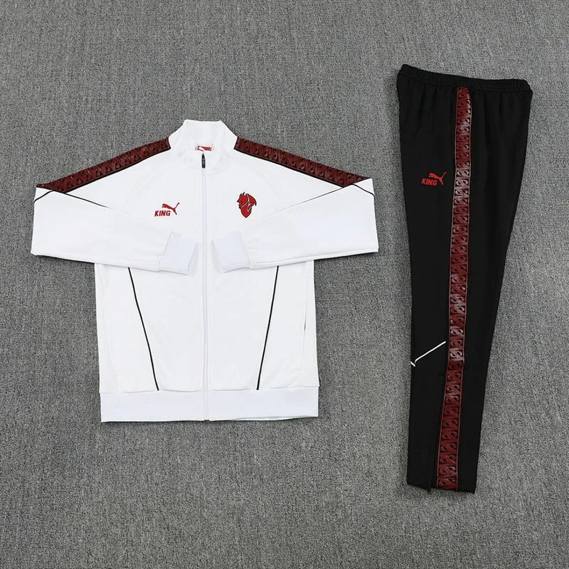 AC Milan Trainingsanzug 25/26 Jacke Weiß und Hose Schwarz