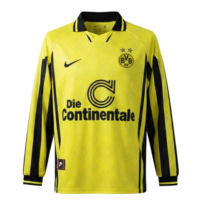 Borussia Dortmund Heimtrikot Langarm 1996/97 Herren Fan-Version (Retro)