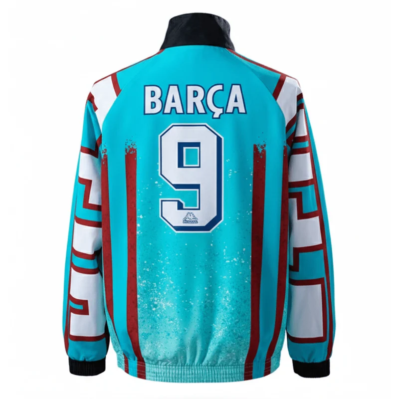 Barcelona Jacke Retro Herren Blau