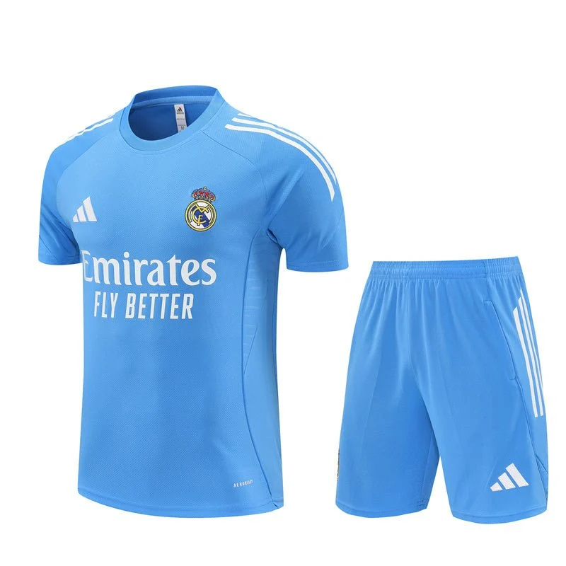 Real Madrid Trainingsset 25/26 Trikot und Shorts Blau