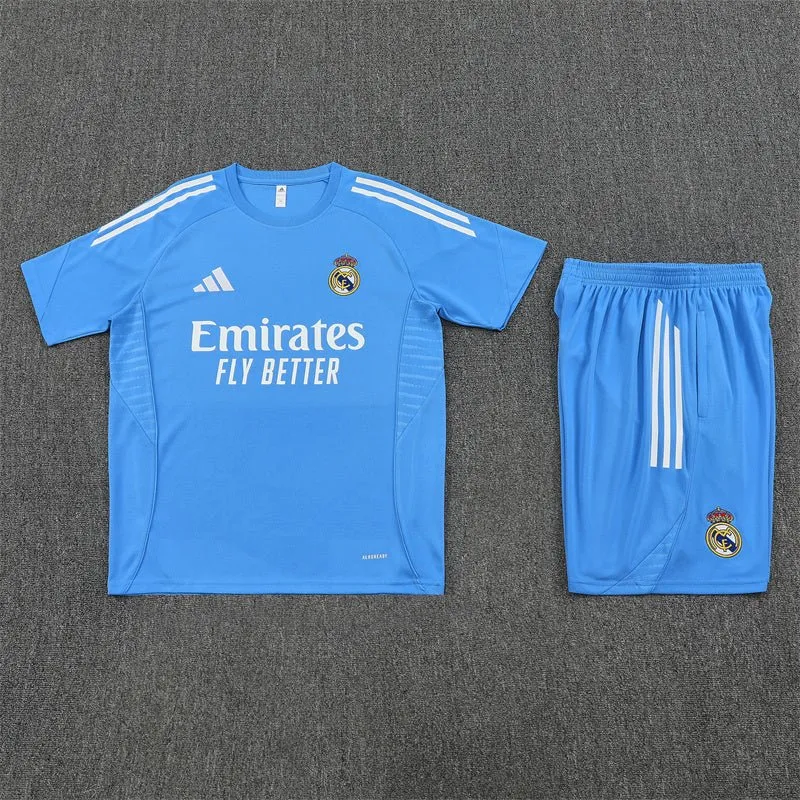 Real Madrid Trainingsset 25/26 Trikot und Shorts Blau
