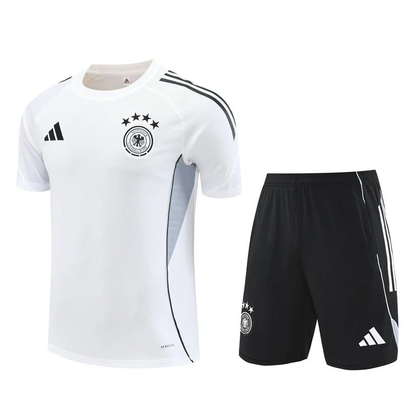 Deutschland Trainingsset 25/26 Trikot Weiß und Shorts Schwarz