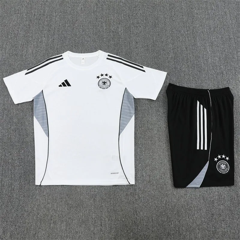 Deutschland Trainingsset 25/26 Trikot Weiß und Shorts Schwarz