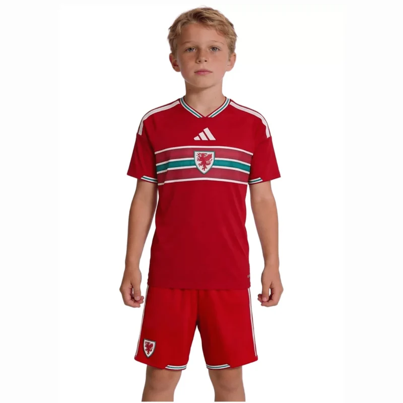 Kinder-Set Wales Heimtrikot 26/27 Trikot und Shorts Rot