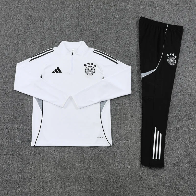 Deutschland Trainingsanzug 25/26 Jacke Weiß und Hose Schwarz