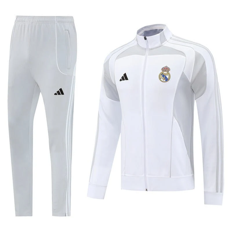 Real Madrid Trainingsanzug 25/26 Jacke und Hose Herren Weiß