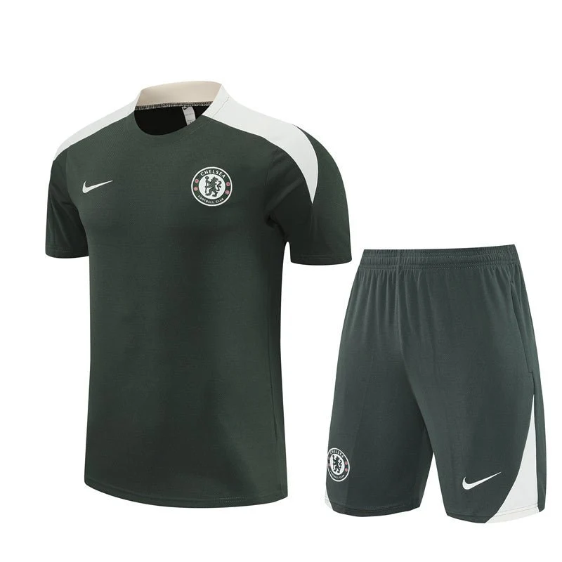 Chelsea Trainingsset 25/26 Trikot und Shorts Schwarz