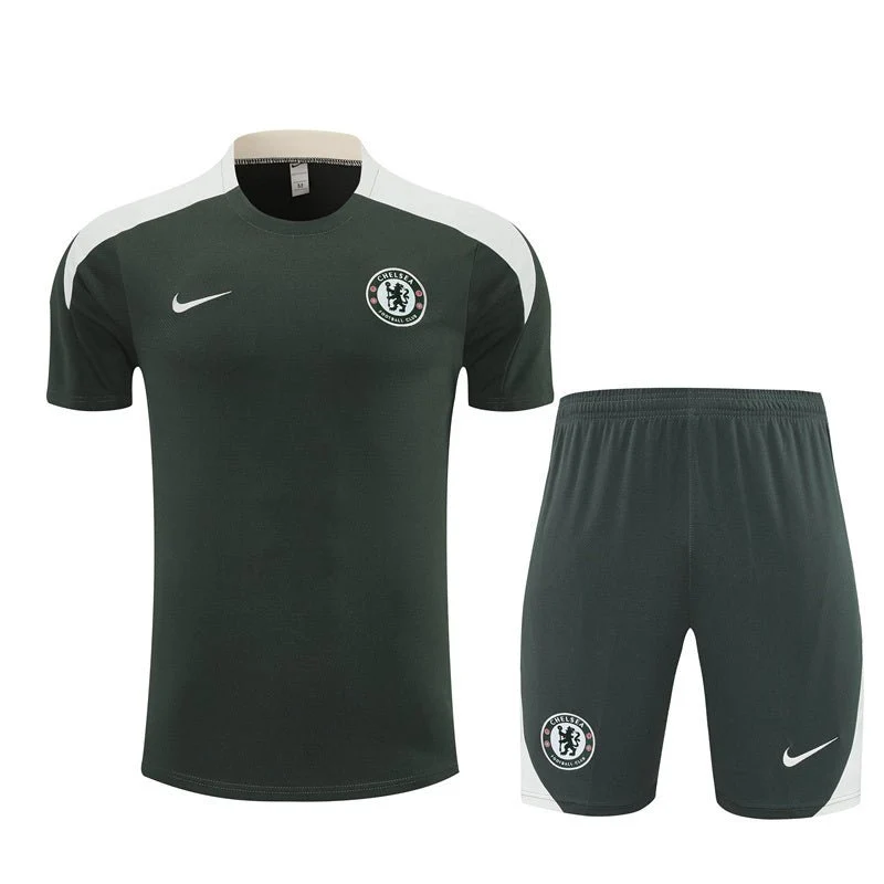 Chelsea Trainingsset 25/26 Trikot und Shorts Schwarz