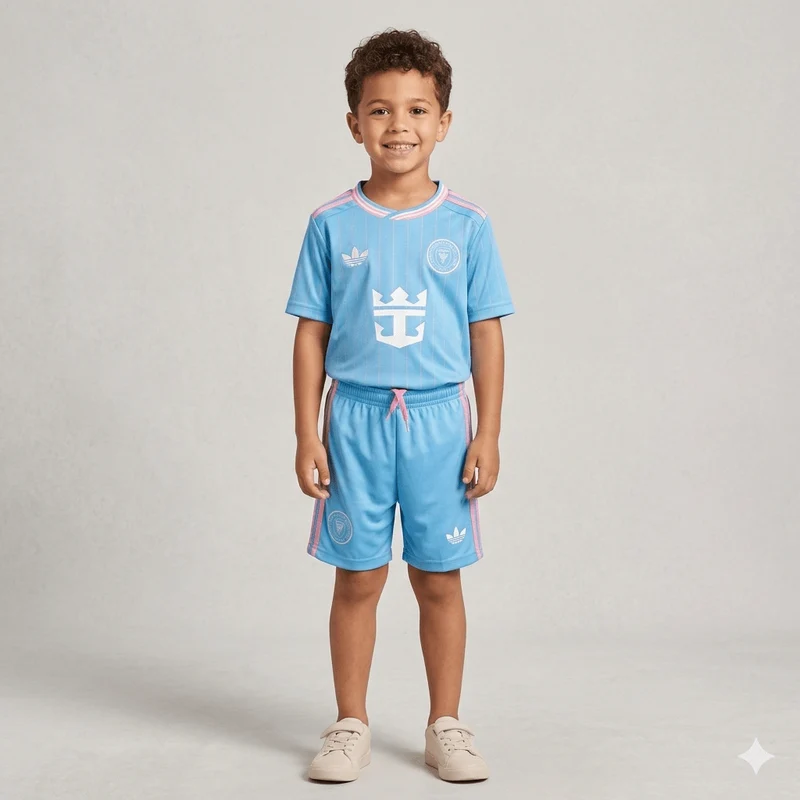 Kinder-Set Inter Miami Drittetrikot 25/26 Blau