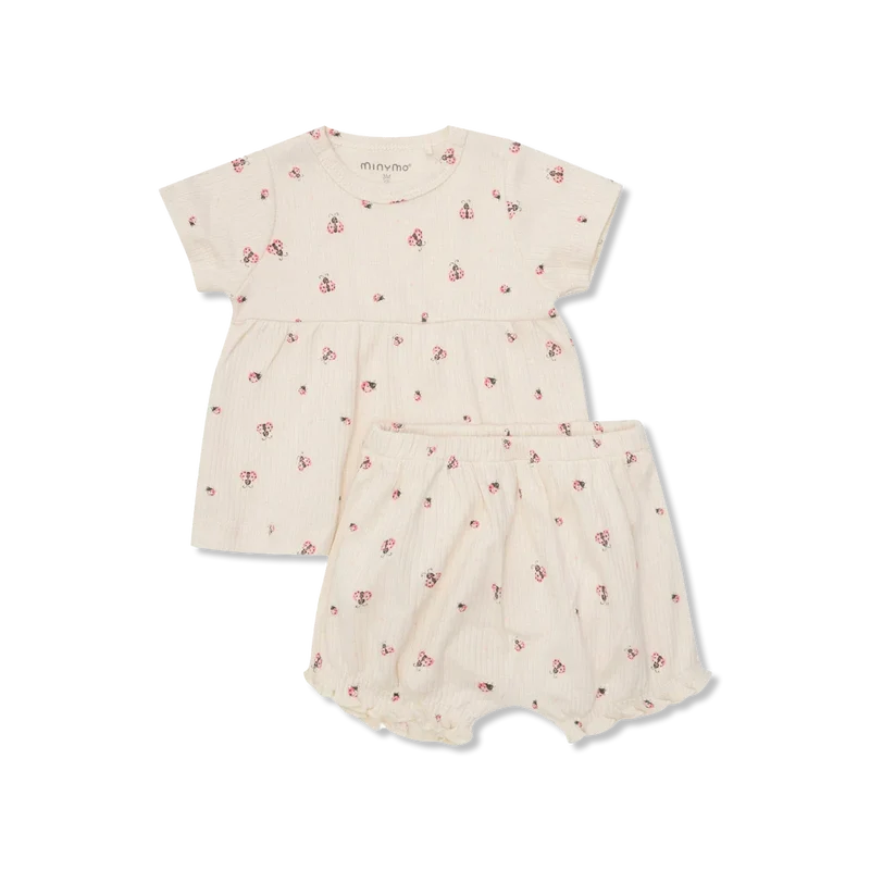Organic 2-pak rib shorts-Set