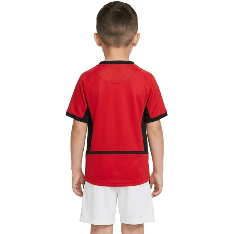 Manchester United Kinder-Set Heimtrikot 02/04 Rot und Weiß (Retro)