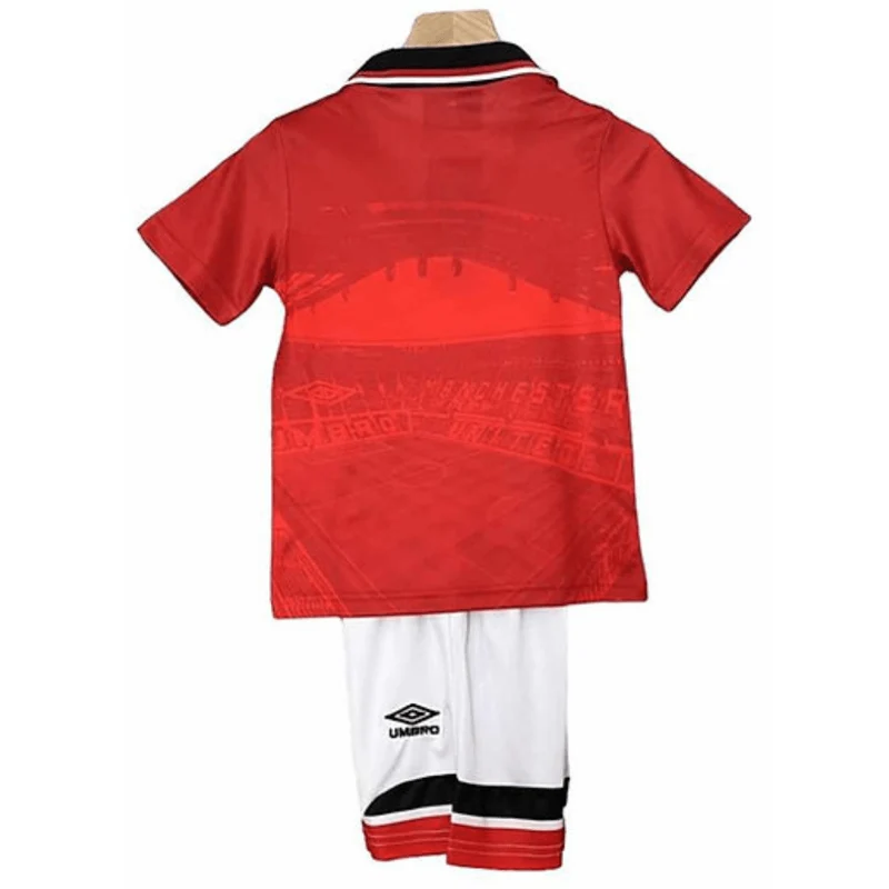 Manchester United Kinder-Set Heimtrikot 94/96 Rot und Weiß (Retro)