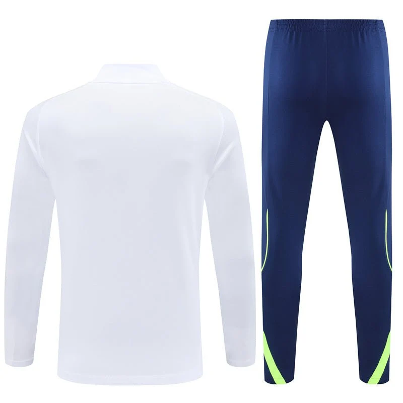 Real Madrid Trainingsanzug 25/26 Herren Jacke Weiß und Hose Dunkelblau