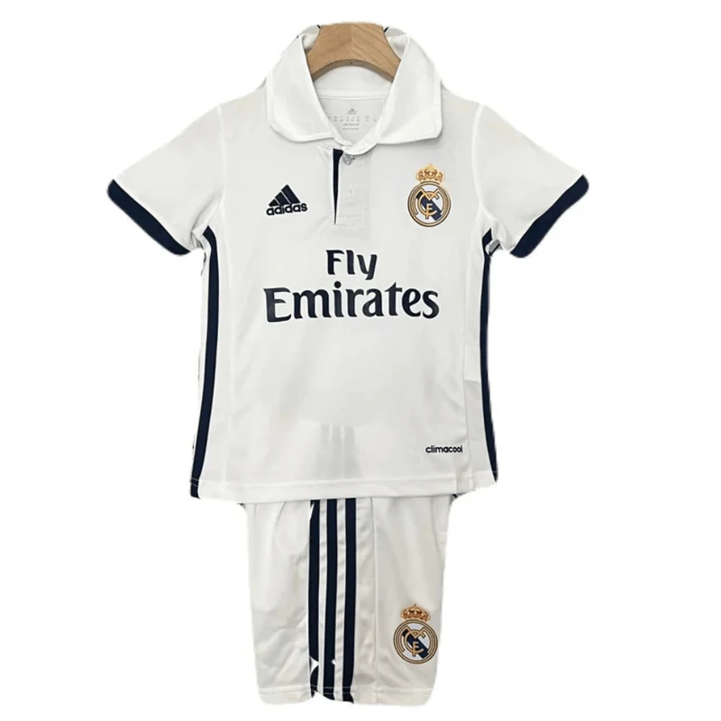 Real Madrid Kinder-Set Heimtrikot 16/17 Weiß (Retro)