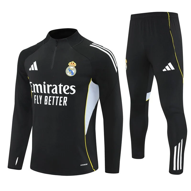 Real Madrid Trainingsanzug 2025/26 Jacke und Hose Schwarz