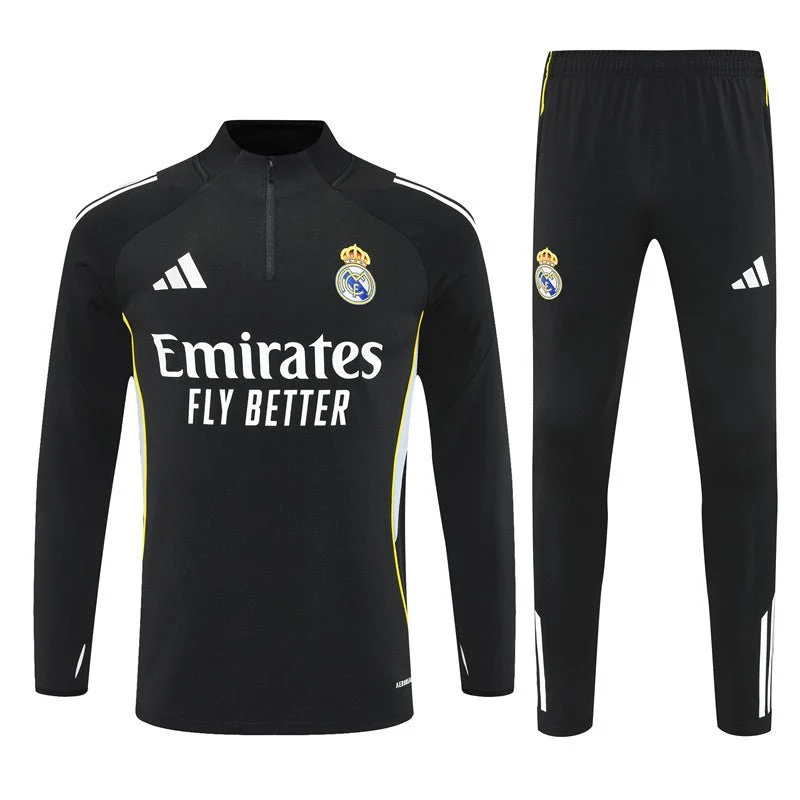 Real Madrid Trainingsanzug 2025/26 Jacke und Hose Schwarz
