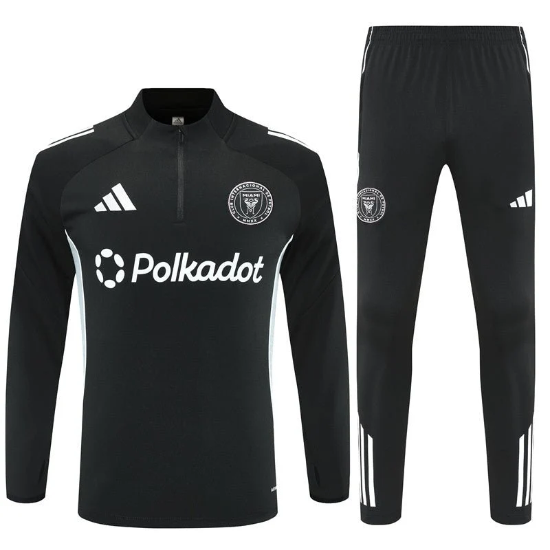 Inter Miami Trainingsanzug 25/26 Herren Jacke und Hose Schwarz