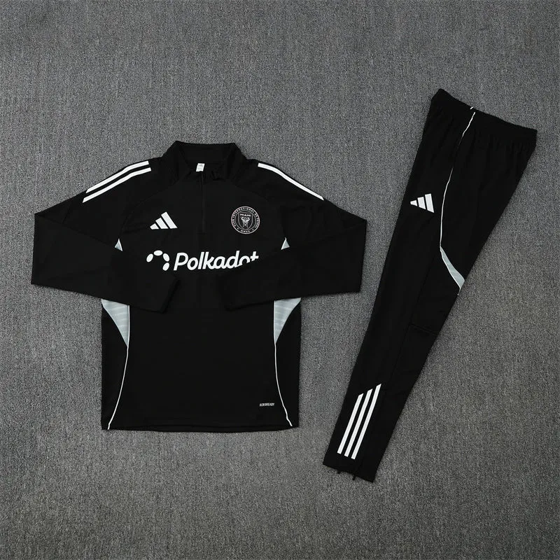 Inter Miami Trainingsanzug 25/26 Herren Jacke und Hose Schwarz