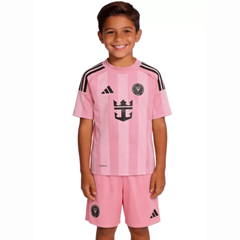 Kinder-Set Inter Miami Heimtrikot 25/26 Rosa