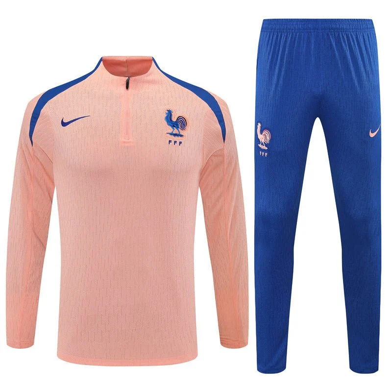 Frankreich Trainingsanzug 25/26 Herren Jacke Salm und Hose Blau