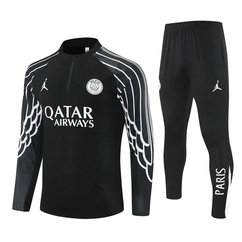 PSG x Jordan Trainingsanzug 25/26 Herren Jacke und Hose Schwarz