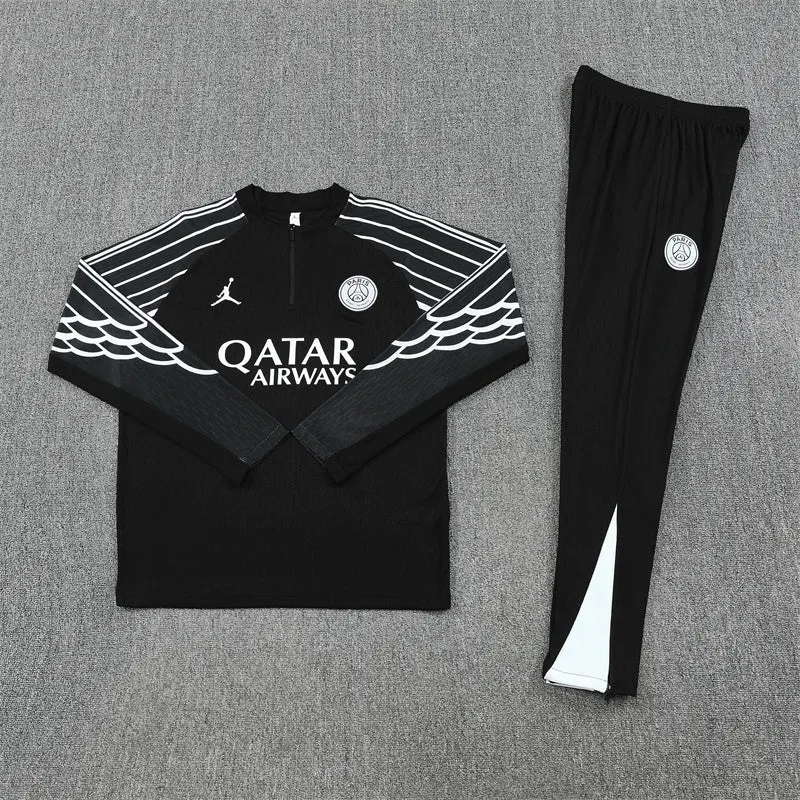 PSG x Jordan Trainingsanzug 25/26 Herren Jacke und Hose Schwarz