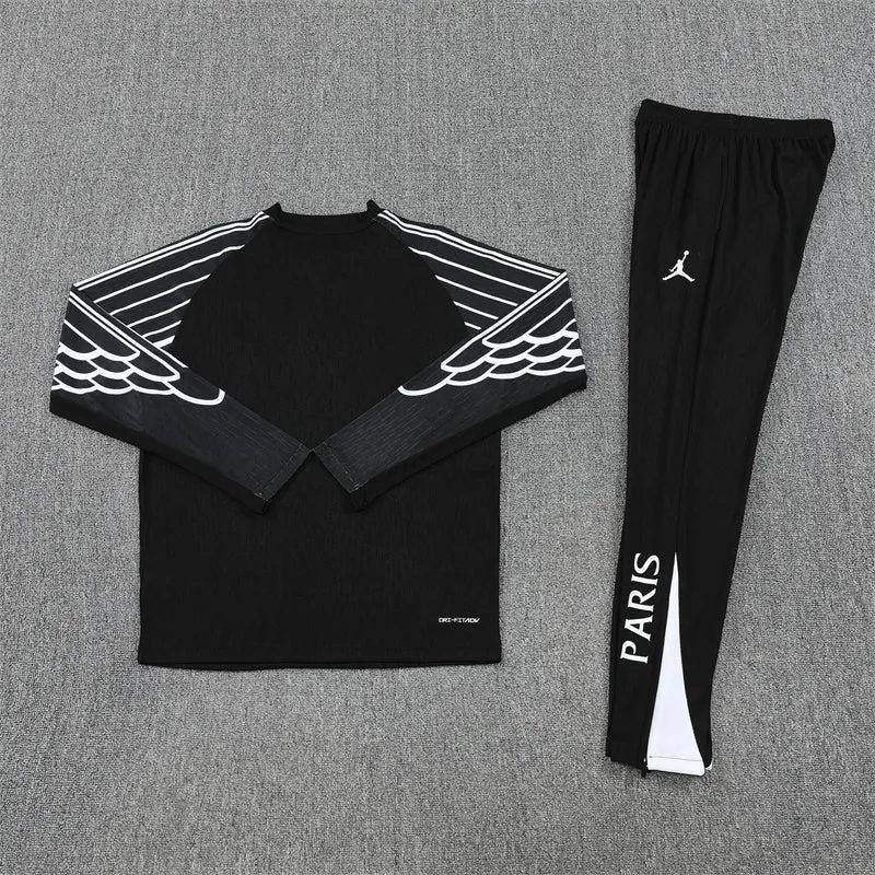 PSG x Jordan Trainingsanzug 25/26 Herren Jacke und Hose Schwarz