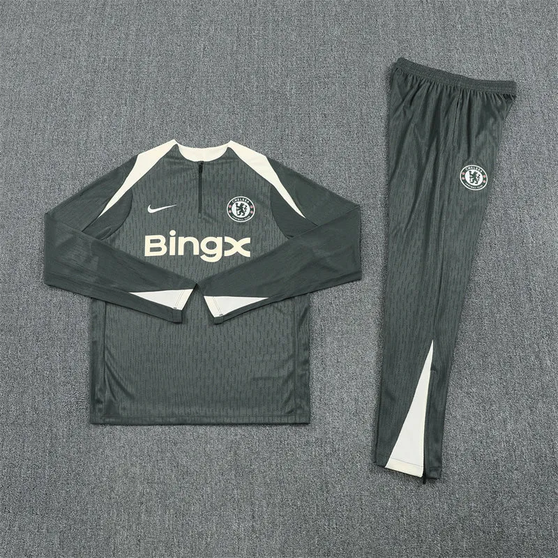 Chelsea Trainingsanzug 25/26 Herren Jacke und Hose Grau