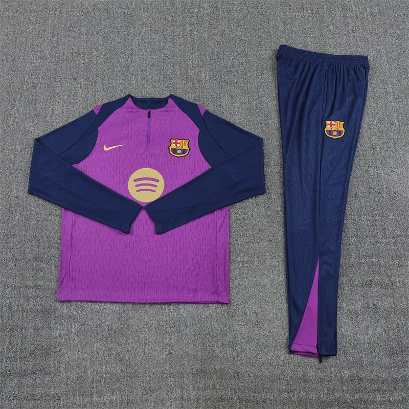Barcelona Trainingsanzug 25/26 Herren Jacke Lila und Hose Blau