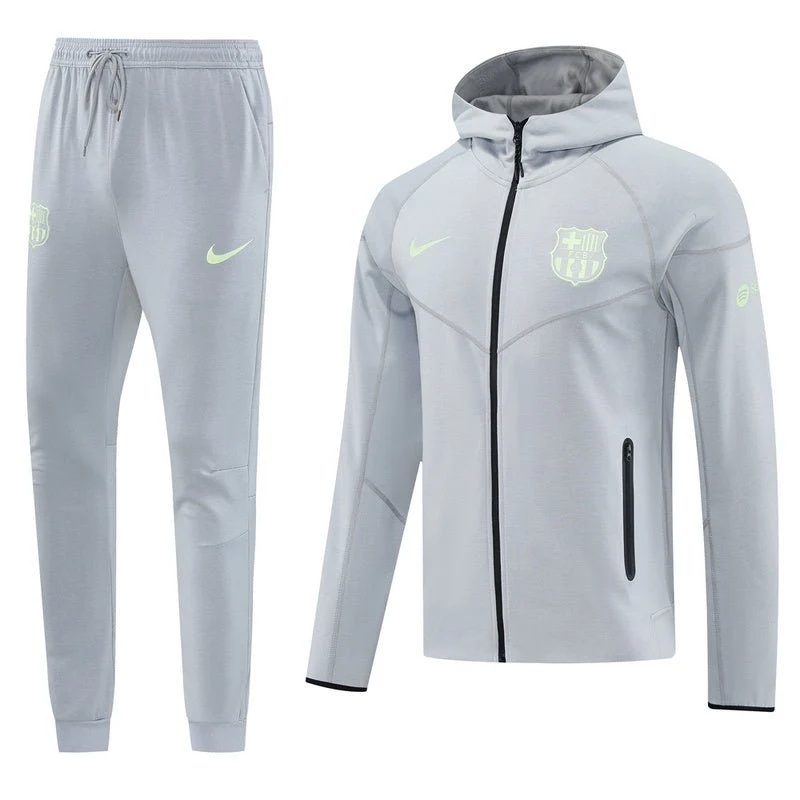 FC Barcelona Trainingsanzug Jacke und Hose 25/26 Herren Grau