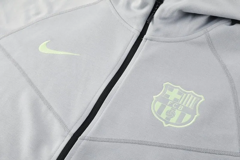 FC Barcelona Trainingsanzug Jacke und Hose 25/26 Herren Grau