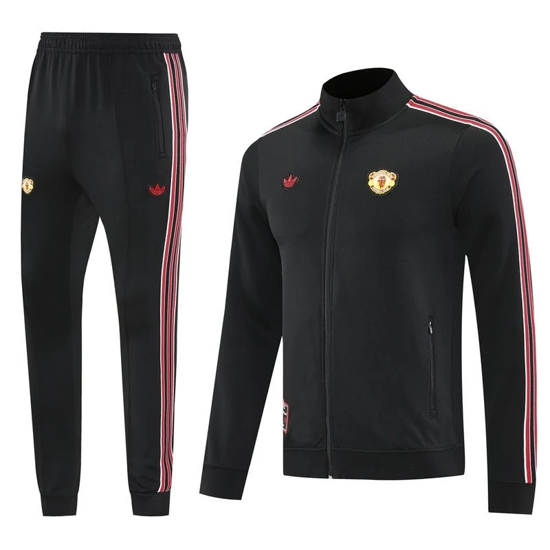 Manchester United Trainingsanzug Jacke und Hose 25/26 Herren Schwarz