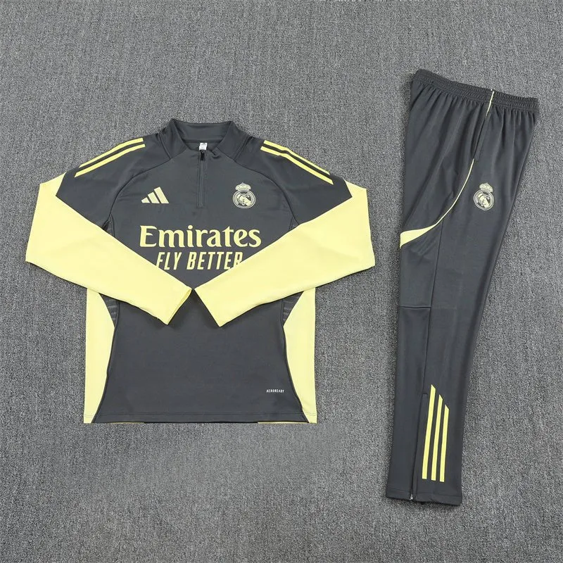 Real Madrid Trainingsanzug 25/26 Herren Jacke und Hose Grau
