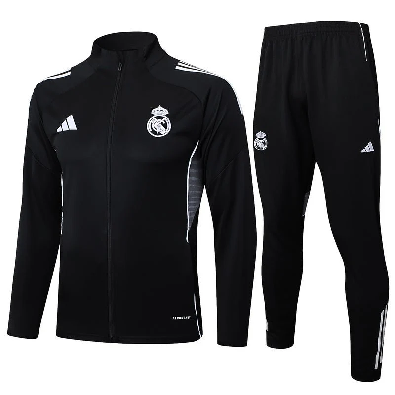 Real Madrid Trainingsanzug Jacke und Hose 25/26 Schwarz