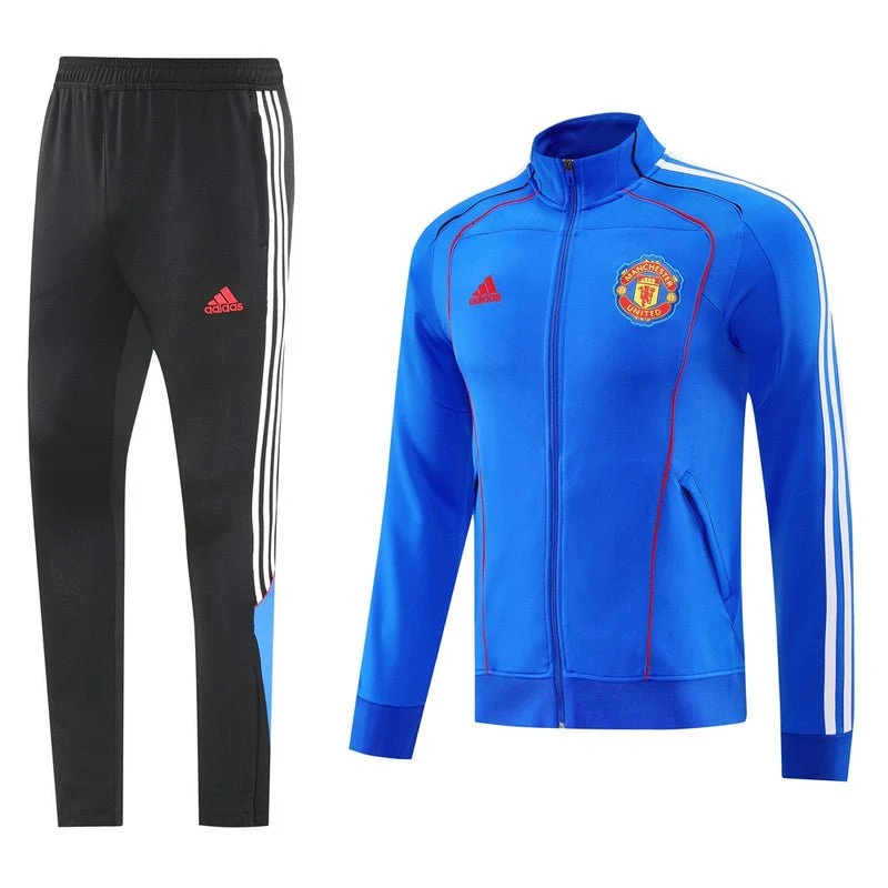 Manchester United Trainingsanzug Jacke Blau und Hose 25/26 Herren